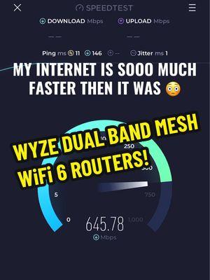 These Daul Band WiFi 6 Wyze Mesh Routers comes with 2 routers to give you better whole home coverage and WAY better WiFi speeds for gaming, content, streaming, uploads. This made all the difference, you control everything through the Wyze app so it’s a super easy setup! If you need better internet speeds, this is the upgrade to do! #fyp #foryoupage #internet #wyze #creatorsearchinsights #mesh #meshrouter #router #wifi #homeinternet #fastinternet #wifi6 #fastwifi #homeupgrade #homewifi #internetspeed #contentcreation 