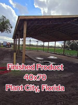 Finished Product! 40x70 pole barn in Plant City, Florida. #fyp #fypシ #foryoupage #Love #trending #fypシ゚viral #fypage #foryourpage #trend #tiktoker #viralvideo #viraltiktok #like #fy #contentcreator #florida #construction #constructionlife #farmlife #farm #plantcity #fl #barn #polebarn #DIY #follow #flogrownpolebarns 