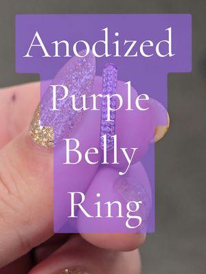 OBSESSED is an understatement! 💜  I will be wearing this one FOREVER! #bellyring #bellybuttonring #bellypiercing #bellybuttonpiercing #bellybutton #anodzing #bodyjewelry #treasurefinds 