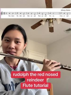 Played on the new flute! #flute #fyp #ruyaflute #flutetutorial #pogolabmusic #lekato #sheetmusic #musicnotes #rudolphtherednosereindeer 