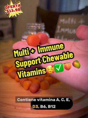 Multi + Immune Support Chewable Vitamins 🥰🍑🥭✅ EN OFERTA$13.98 @nutraseasonshealth #multivitamin #resultsmayvary #multi #immune #immunesupport #gummies #vitamins #glutenfree #minerals #b6 #b12 #nutraseasons #blessings8_ #foryoupage #paratii #fyp #viralvideo #TikTokShop #tiktokusa #deals #sale #ttshop #shoponline 