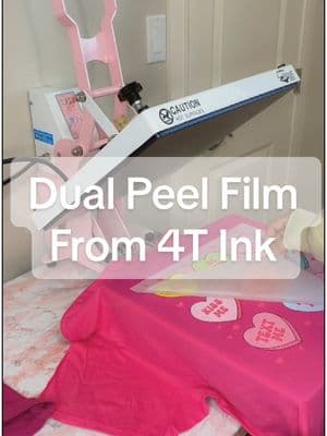 Hi friends! Check out the Dual Peel Film from @4T INK LLC you can definitely save so much time! Use code WKXASJ to save! Film is linked in my bio under my Linktree  . . #dtffilm #dtfprinter #dtftransfers #valentines #pinkdtfprinter #SmallBusiness #smallbusinessowner #fyp #craftersoftiktok 