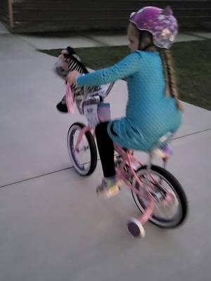 My girl enjoying her new bike she got for Christmas  #Christmas2024 #newbike #kidsoftiktok #outdoorfun #fypage #fypシ #fyp 