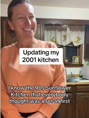 Updating my kitchen….hoping to be done by the end of January.  Doing a little bit at a time.  I will bring you guys along.  #carotepans #kitchenupdate #90s 