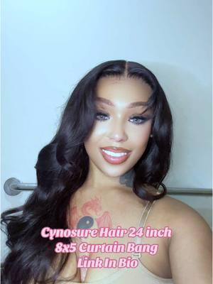 OMG! I Love This Curtain Bang Wig From @Cynosure Hair 💕 The Wig is 24 inches 8x5 Lace LINK IN BIO, Use Code: TT25   #cynosurehair #cynosurecurtainbangs #curtainbangs #hairstyle #curtainbangwigreview #8x5lacefrontal #glulesswig 