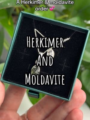 Thank you for this absolutely beautiful order 💕 Herkimer Diamond is a beautiful combination and one of my personal favorites - #trending #fyp #crystals #crystaltok #crystalshop #crystaltok🔮 #crystaljewelry #TikTokShop #moldavite #crystalnecklace #moldavitemadness #moldavitecrystal #moldaviteupdate #moldavitenecklace #moldaviteexperiece #crystalhealing #crystalsoftiktok #herkimerdiamond 