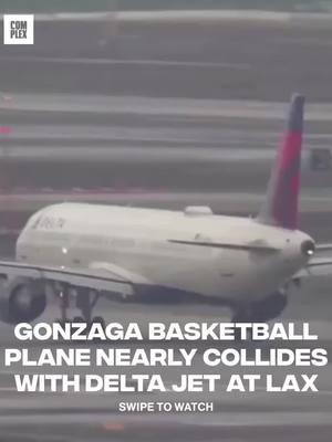 The Federal Aviation Administration (#FAA) has opened an investigation to determine the cause of a near-collision between a charter #plane carrying the #Gonzaga men’s #basketball team and a #Delta #flight departing from Los Angeles International Airport. In a video uploaded to YouTube, an air traffic controller is heard saying “Stop! Stop! Stop!,” as the two planes nearly collided. Via: @complex  Fortunately, there were no injuries. [🎥: Collin Rugg via X]