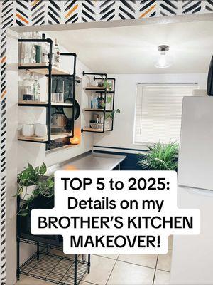 All the details on my brother’s #kitchenmakeover that was under $1,000! This project is number 3 on the Top 5 to 2025 countdown, what do you think is next?! ✨ #DIY #beforeandafter