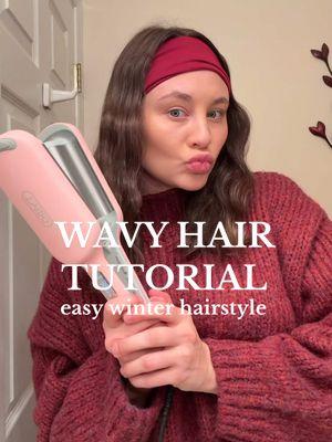 using the @TYMO BEAUTY US for a cutie winter hairstyle using a headband! love how this came out ❄️ #tymo #waver #hairwaver #tymohair #winterhairstyle #wavyhairroutine 