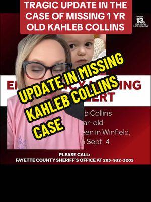 Tragic update in the case of missing 1 yr old Kahleb Collins! #kahlebcollins #missingkids #caseupdate #truecrime #truecrimecommunity 