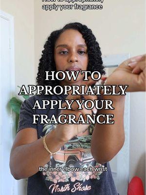 Here’s how you appropriately apply your fragrance: Apply to the 5 pulse points:  1. behind each ear 2. back of neck 3. inner elbow 4. behind knee 5. wrists  #applyfragrance #applyingfragrance #howtoapplyfragrance #howtosprayfragrance #sprayingfragrance #perfumetiktok #perfumes #perfumetok #fragrances #fragrancetok #girltips #perfume #perfumehack #howtolayerscents #howtotiktok #perfumelayering #fragrancetiktok