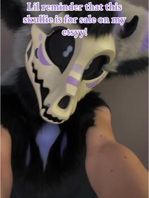 Yall should definitely check this guy outt! Lemme know what question you have about them! #toonyskulldog #sale #etsy #fursuitmaker #fyp #greenribbonworks #furry #fursuit #premade #coolfursuits 