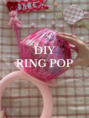 DIY Dollar Tree Ring Pop 💍🍬 Last year’s most viral Valentine's post & one of my favorites 💘 Nothing says Be My Valentine like a GIANT Ring Pop! 🍭 #dollartree #dollartreediy #valentinediy #vday #diytutorial 