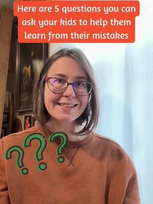 These 5 questions will help your kids learn to grow from their mistakes rather than getting discouraged. #dailyparenting #growthmindset #positiveparenting #questionoftheday #childdevelopment #resilience