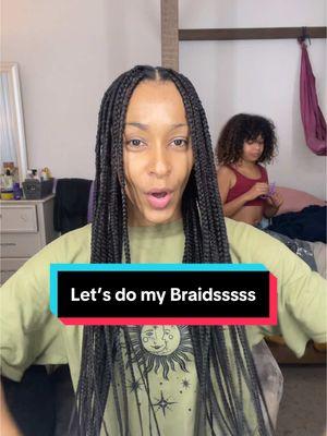 #boxbraids #knotlessbraids #doingmyownhair 🥰🤩