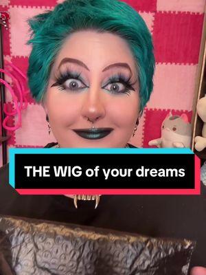 First ever lace front wig! #smilco @Smilcowig.USA #smilcowig #wig #lacefrontwig #lacefront #blackwig #tryon #honestreview #wig #wigtok #alt #altmakeup #makeup #bluehair #syntheticwig #tealhair #manicpanic #minklashes #puppyeyeliner #puppyliner #shorthair 