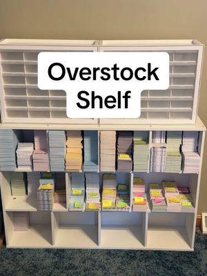 Getting my extra sticky note inventory and B grades off my main shelves is a breath of fresh air!  #stickynotes #postitnotes #postits #stickies #stationery #stationeryshop #officehumor #workfun #workbestie 