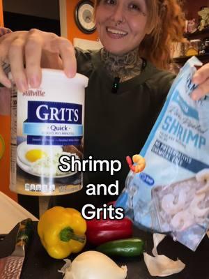 This is always a hit in my house. I’ll show y’all how I make my version of shrimp and grits. 🩷🫶🏼🍤 #grits #shrimpandgrits #cheapmeals #cooking 