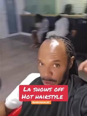 La Lewis getting his hair done.#lalewis #7stargeneral #ronkingdaley2 #ronkingdaley #ronkingvybztv #tiktok #viral #fyp #inbox 