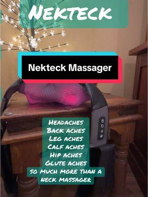 You can use this so many ways! #nekteck #massager #massage #neck #neckpain #autoimmunedisease #autoimmunewarrior #legpain #calfpain #backpainrelief #backpain #painrelief #heatingmassager #TikTokShop #tiktokfinds #tiktokviral #tiktokmademebuyit 