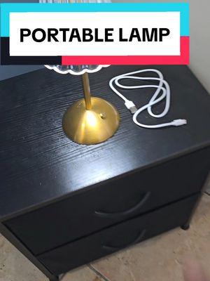 Portable table top lamp. #vintagelamp #portablelamp #rechargeablelamp #endoftheyear #newyearnewaura #falldealsforyou #spotlighfinds 