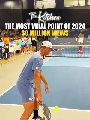 Ladies and gents, we present THE MOST VIRAL PICKLEBALL POINT OF 2024. 🏆 This video almost didn’t happen. We were waiting for our Uber and had to leave the venue but decided to film one last point. Thank god we stayed as this point alone made our whole trip to MLP in Salt Lake City worth it and ended up being seen by over 30 MILLION PEOPLE! This is pickleball at the very highest level. An unreal display of patience, defense, and some of the best resets your eyes will ever see. It really doesn’t get better than this.  I can’t wait for more in 2025. 🙌🏼 @Major League Pickleball #pickleball #pickleballplayers #pickleballtiktok #pickleballhighlights #pickleballcourt #pickleballpro #highlights #foryou #trending #thekitchen 