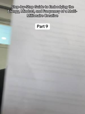 9. Elevate Your Environment The energy of your surroundings directly influences your vibration. To amplify your abundance, your environment must reflect your highest aspirations. Surround yourself with beauty, luxury, and inspiration. Your space must elevate your frequency. 	•	Action: Clean, organize, and infuse your physical space with items that inspire you. This could be artwork, plants, objects that symbolize wealth and creativity. Create an environment that supports your creative flow and reflects your highest self. 	•	Daily Practice: Continuously curate your environment. Keep it tidy, inspiring, and aligned with the energy you wish to embody. Your surroundings should feel like a sanctuary that fuels your creative and financial growth. #fypシ゚viral #stepbystep #multimillionaire #creative 