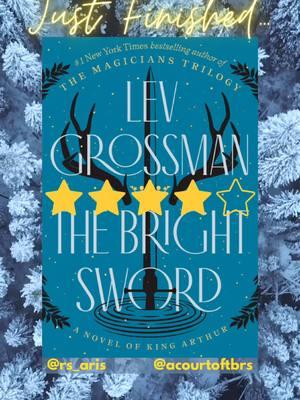 Just finished The Bright Sword by Lev Grossman. Solid ⭐️⭐️⭐️⭐️ loved the plot twists, POVs and his take on a King Arthur story. #kindle #rs_aris #acourtoftbrs #BookTok #gaybearsoftiktok #booktokfyp #readingchallenge 