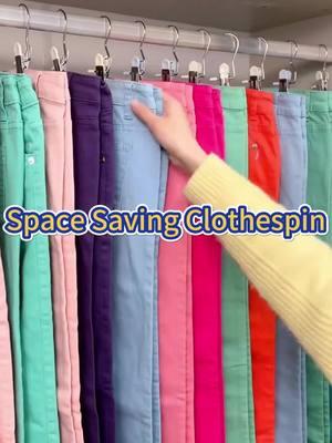 #pantsstore #clothespin #clotheshook #pantshanger #spacesaving #clothesstore #clothhanger #clothesorganizer #clothesclips 