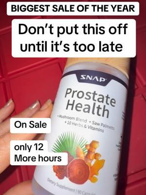 Prostate Health, one of the most popular men’s health supplements, is on sale right now, for a couple more hours 🙌🤑 #supplements #supplementsale #menshealth #prostatehealth #prostateproblems #prostatitis #menover40 #menover50 #menssupplements #vitaminsformen #resultsmayvary #notmedicaladvice 