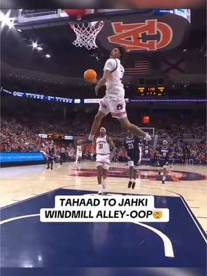 Auburn freshman duo putting on a show🎥🍿  #auburn #tahaadpettiford #jahkihoward #showtimeki #dunk #bounce #cbb #basketball #NBA #fyp 