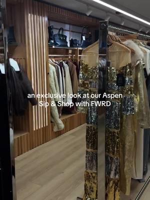 A glimpse at our Aspen Sip & Shop event with @FWRD and our Creative Director. #WelcomeToTheParty #Aspen #HolidayStyle #popup 