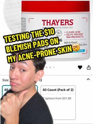 My blemish-prone skin is HOOKED on the @Thayers Blemish Clearing Pads because of these results! You can find them now on @Amazon to achieve glowing, smooth, clearer skin. #ThayersPartner #Thayers #ThayersAcne #vegan #crueltyfree #amazonskincare #amazonfinds 