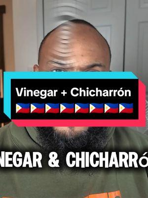 Vinegar + Chicharrón = Filipino Perfection  #🇵🇭 #Chicharrón #caresnone