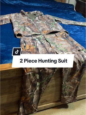 This 2 piece hunting suit is marked down on a crazy sale! Get yours before they sell out! #huntinggear #huntin #huntingear #huntingsuit #camo #camogear #camoflauge #huntgear #hunting #camooutfit #camosuit 