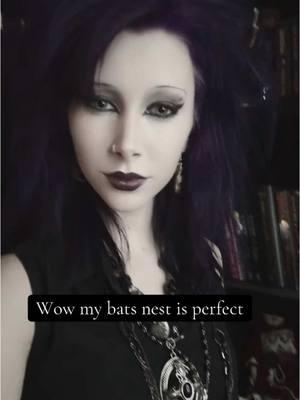 Makes my hair go down INSTANTLY #goth #gothic #tradgoth #gothic #fyp #gothtok #batsnest #gothhair #teasedhair #80sgoth #foryou #everydayishalloween 