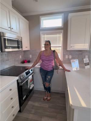 Tiny home shopping… but we get bored so we had to have some fun! #tinyhometour #tinyhometours #singlewide #smallhome #mobilehome 