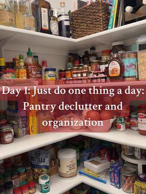 Day 1: Just do one thing a day! Pantry cleanout!  #pantryorganization #justdoonethingaday #newyearorganization #declutter #decluttermotivation #motivationalvideo 