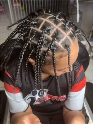 My box braids r super clean #kids #kidsbraidstyles #boxbraidshairstyles 