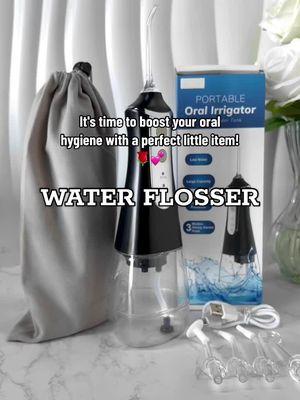 It's time to boost your oral hygiene with a perfect little item!🌹💕 #waterflosser #TikTokShopHolidayHaul #tiktokshopcybermonday #teethcleaning #floss #trending #TikTokMMadeMeBuylt #usa #rinseteeth #dentalhygiene #interdentalcleaning #FreshBreath #gumhealth #deepcleaning #easytouse #goodthings #fyp #blackfriday #foryourfamily #TikTokShop #tiktokshopsale #DealsForYouDays #christmas #christmascountdown #christmasgift #christmascrafts 