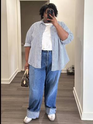 i was a little too wrinkled for my liking so i put my shirts in the dryer lol #casualoutfits #outfitinspo #plussizetiktok #oversizedoutfit 