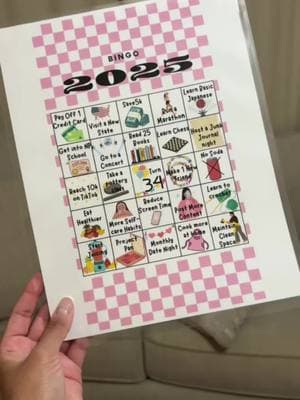 Laminate your 2025 BINGO card so you know it’s real ✨  #2025goals ##newyear #bingocard ##visionboard #2025bingo #2025bingocard #2025bingovisionboard #2025vision #newyearnewgoals #newyearnewgoals2025  #2025dreams #2025ambitions #2025manifestation #mindsetgoals2025  #goalsinprogress #goalgettervibes #goalgettermindset 