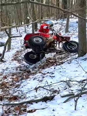 Santa Flips the 3 Wheeler 😂 #dirtbike #motorcycle #moto #atc #3wheeler #mxlife #ktm #honda