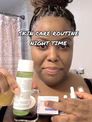 GRWM FOR BED. NIGHT TIME FACIAL ROUTINE UPDATE. #faceroutine #nighttimefaceroutine #skincare #skincareroutine #pores #facialoil #blackgirlskincare #skincaretips #NewYearNewAura #gopure #farmacy #skincarenightroutine 