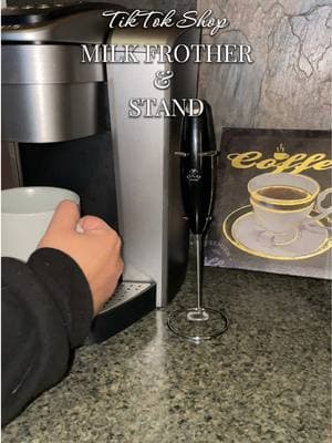 A powerful milk frother and stand! ☕️ Link Above!  (on sale now) #milkfrother #latte #cappuccino #coffee #matcha #frother #machiatto #fyp #foryou #viral 