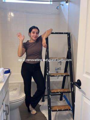 dare I say it’s already looking better 😍🖌️🏡✔️ #renovate #renovation   #bathroommakeover #bathroomremodel #bathroomrenovation #homerenovation #homeremodel #diyrenovation #DIY #diyhome #diyhouse #dailyvlog #dayinmylife