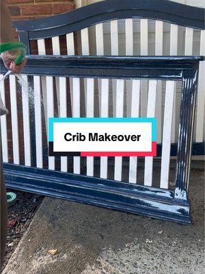 DIY Nursery Crib Makeover On a $50 Budget 👩‍🍼#DIY #furnitureflip #furnituremakeover #crib #nursery #nurserydecor #nurseryonabudget #cribmakeover #upcycledfurniture #upcycle #lookforless #diyfurniture #babycrib #budgetfriendly 