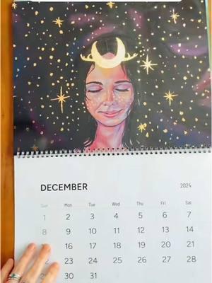 Last years art calendar #art #artist #calendar #artistsoftiktok #artcalendar #w2924recap #cottagecoreaesthetic #artrecap #starbelinaryan 