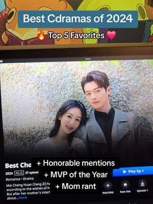 I watch more cdramas in a week/month/year than any one person should and USUALLY out of order but this year I have a TOP 5 that's relevant! Plus ONE LAST MOM RANT FOR THE YEAR.🔥👑 #cdrama #chinesedrama #cdramaedit #cdramalover #fyp #cdramarecommendations #xukai #enemiestolovers #slowburn #greenscreen #cdramaactors #2024cdramas #roadhome #roadhomecdrama #19thfloorcdrama #blossomcdrama #blossomsinadversitycdrama #legendofshenlicdrama #followyourheartcdrama #oppositesattract #historicalfantasy #rakutenviki #iqiyi #currentlywatching 