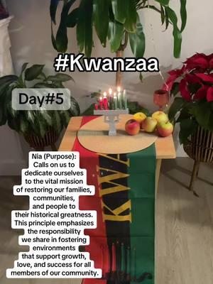 Nia reminds us that the family and the community are the foundations of human development. Within the family, children find the essential conditions for thriving, love, care, and support.💚🖤❤️💚🖤❤️💚(sb-not too much on my little stub candles my daughter broke it in half playing with them😭) • • • • • • #kwanzaa #Nia #purpose #fyp  #fy #fypシ゚viral #fyppppppppppppppppppppppp #fypage #kwanzaatok 